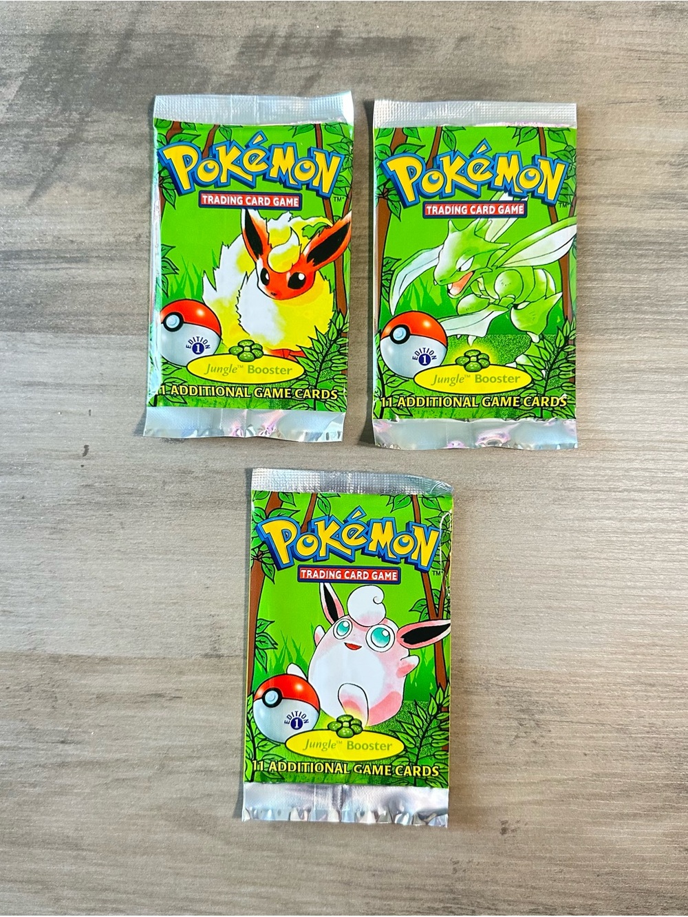 Pokemon Lot of (3) Sealed Unopened Packs 1999 1st Edition Novelty Cards. Proxy.